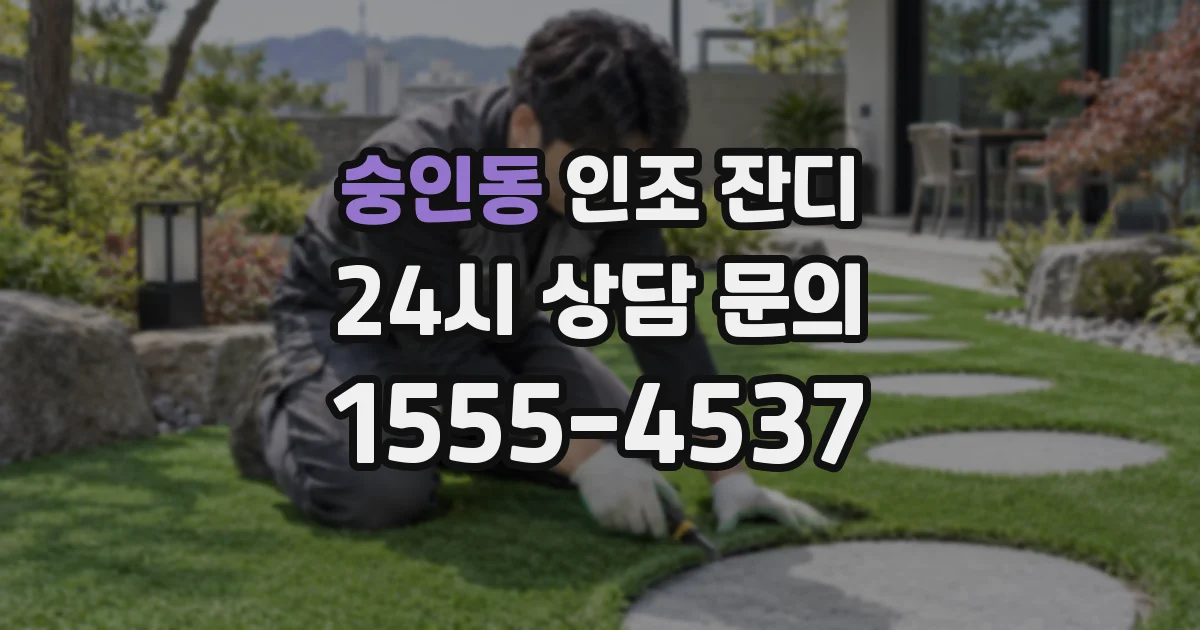 숭인동 인조 잔디