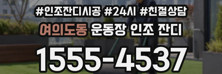 여의도동 운동장 인조 잔디