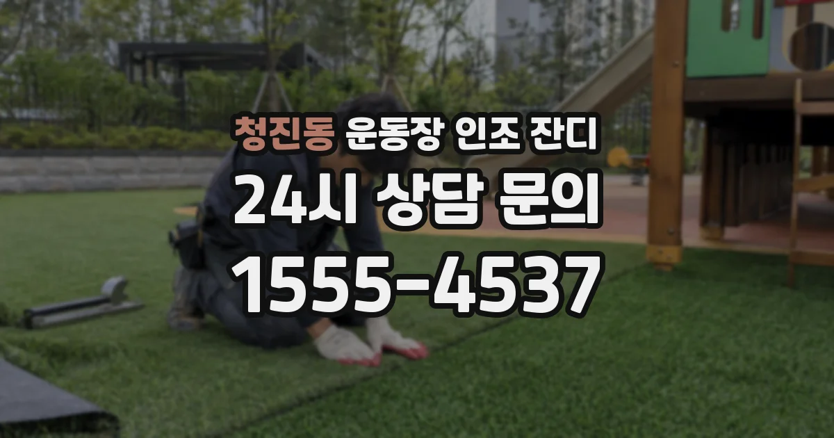 청진동 운동장 인조 잔디