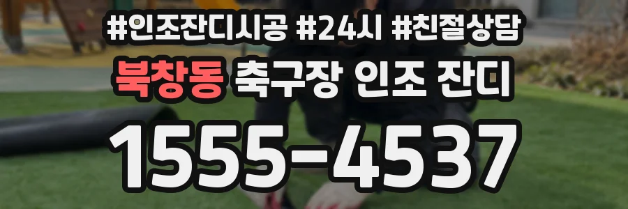 북창동 축구장 인조 잔디