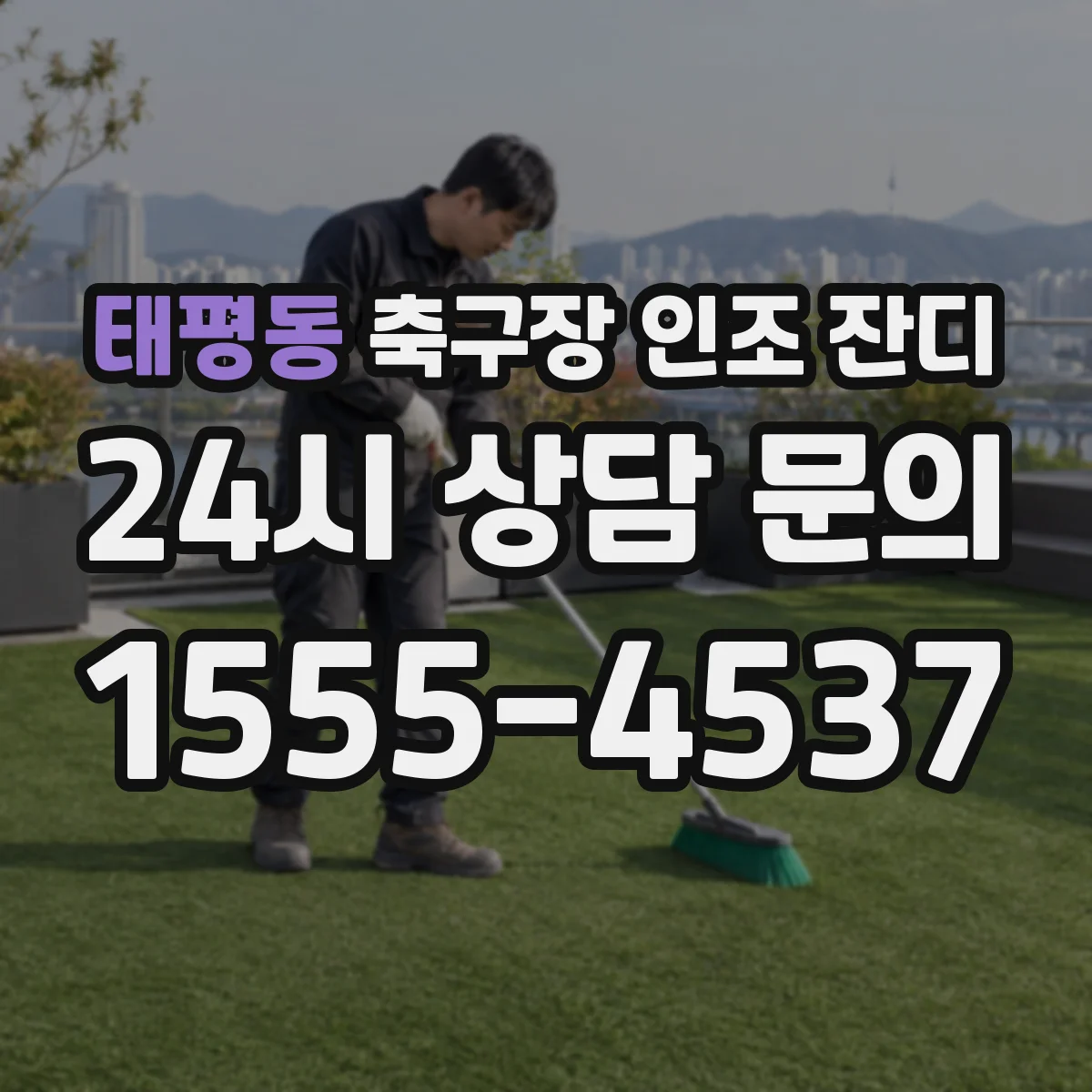 태평동 축구장 인조 잔디