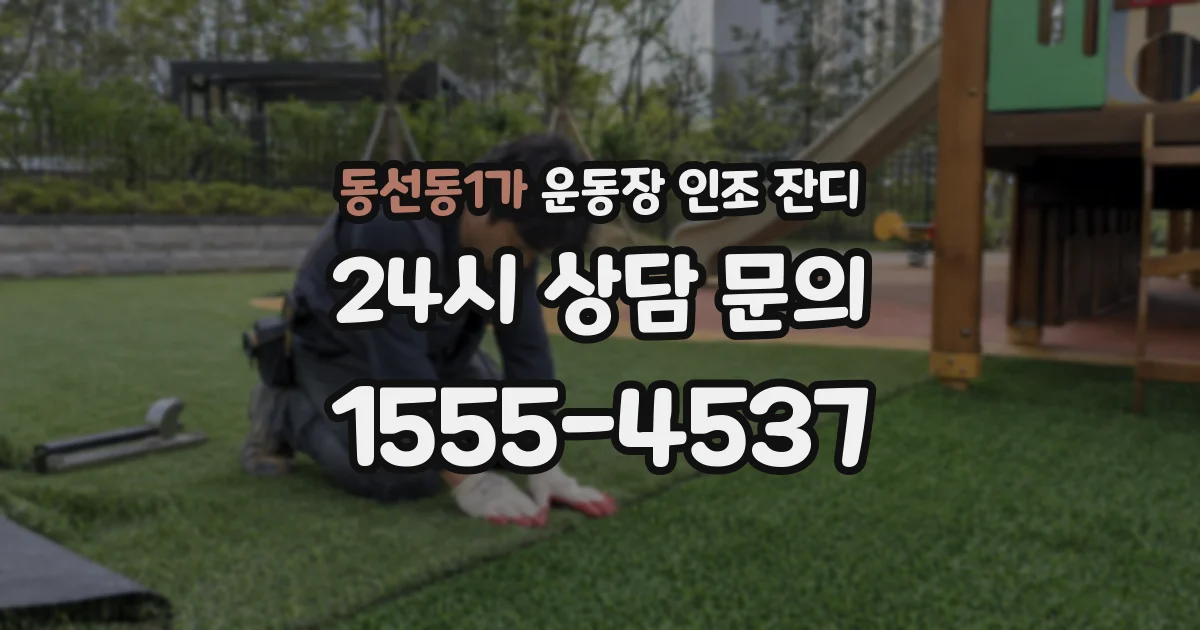 동선동1가 운동장 인조 잔디