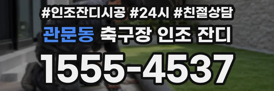 관문동 축구장 인조 잔디