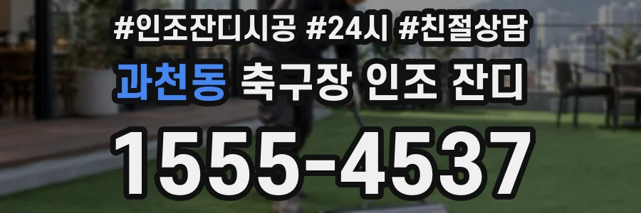 과천동 축구장 인조 잔디