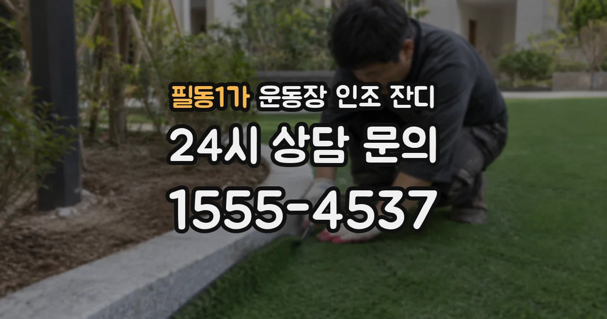 필동1가 운동장 인조 잔디