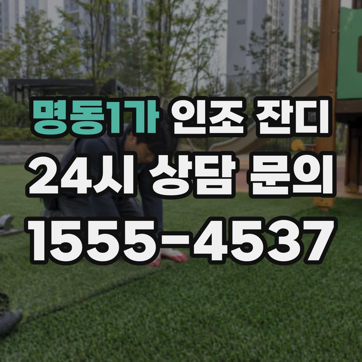 명동1가 인조 잔디