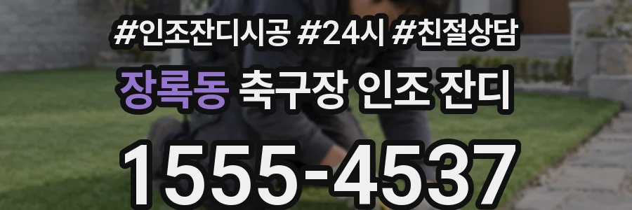 장록동 축구장 인조 잔디