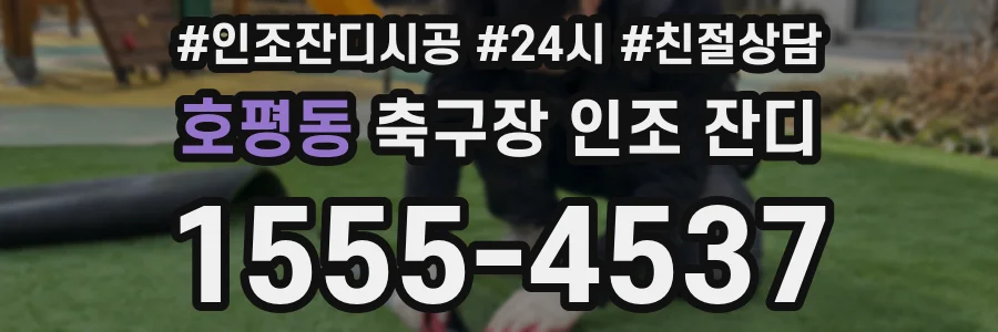 호평동 축구장 인조 잔디