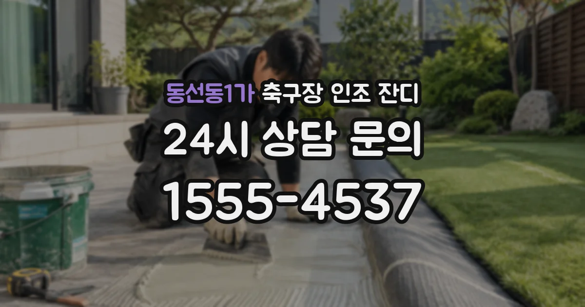 동선동1가 축구장 인조 잔디