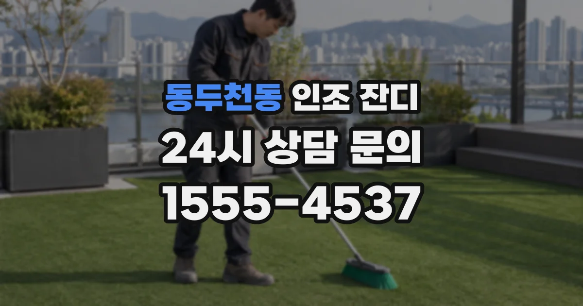 동두천동 인조 잔디