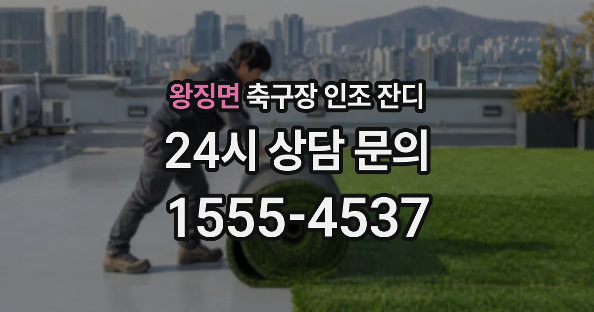 왕징면 축구장 인조 잔디