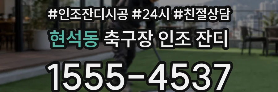 현석동 축구장 인조 잔디
