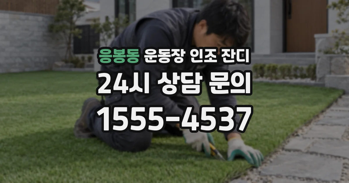 응봉동 운동장 인조 잔디