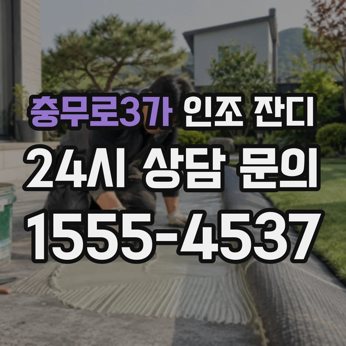 충무로3가 인조 잔디