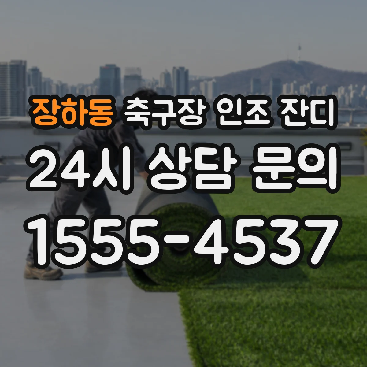 장하동 축구장 인조 잔디