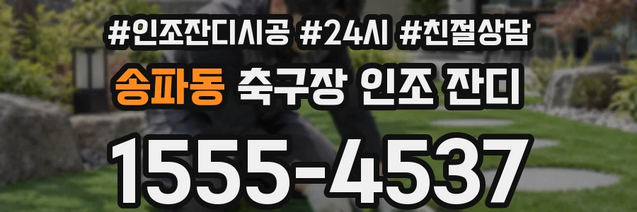 송파동 축구장 인조 잔디