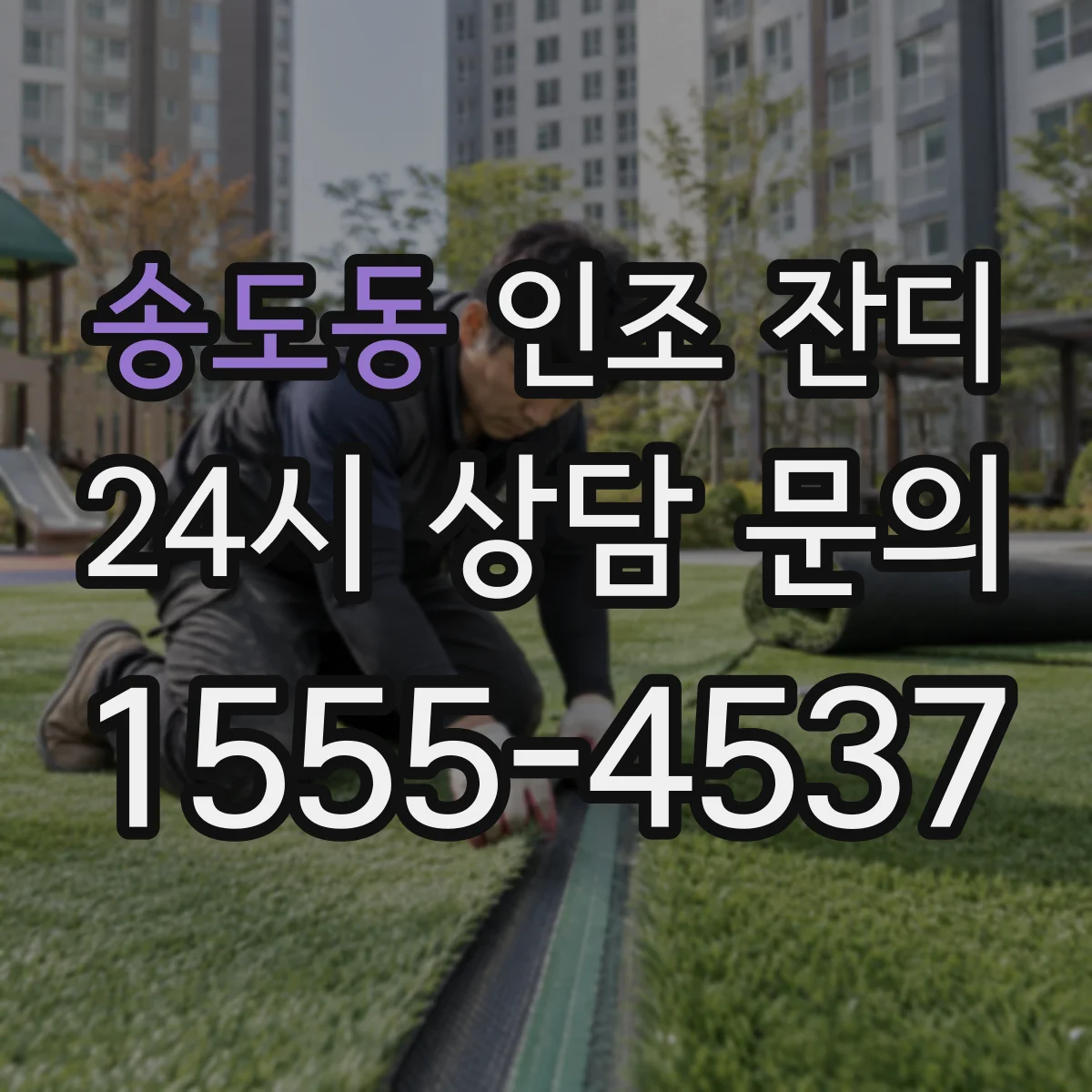 송도동 인조 잔디