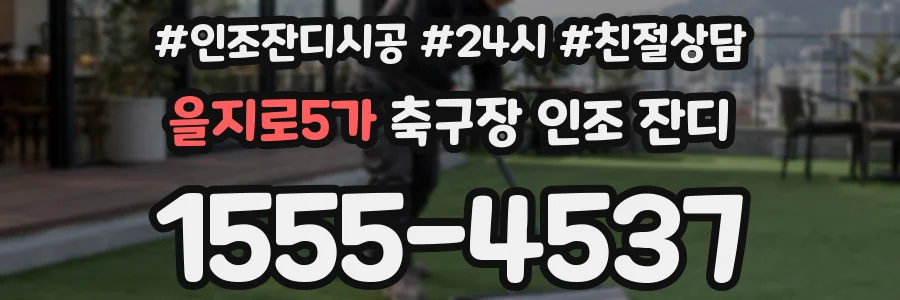 을지로5가 축구장 인조 잔디