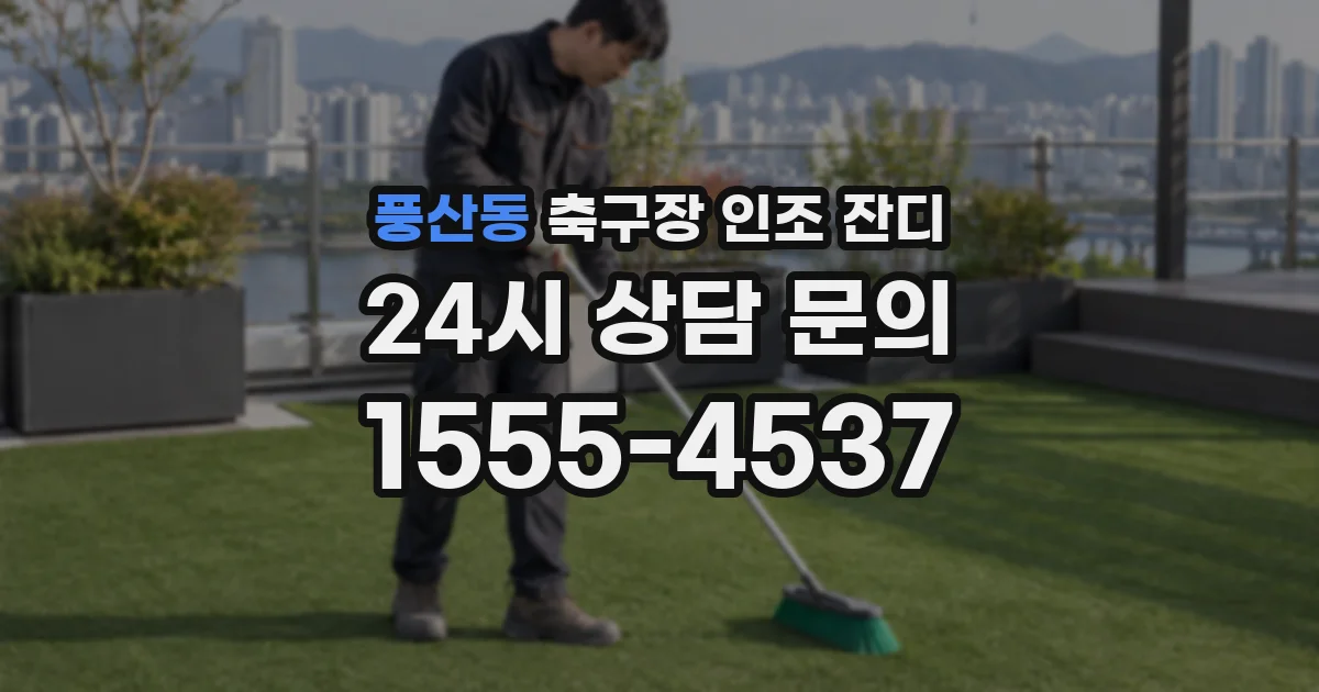 풍산동 축구장 인조 잔디
