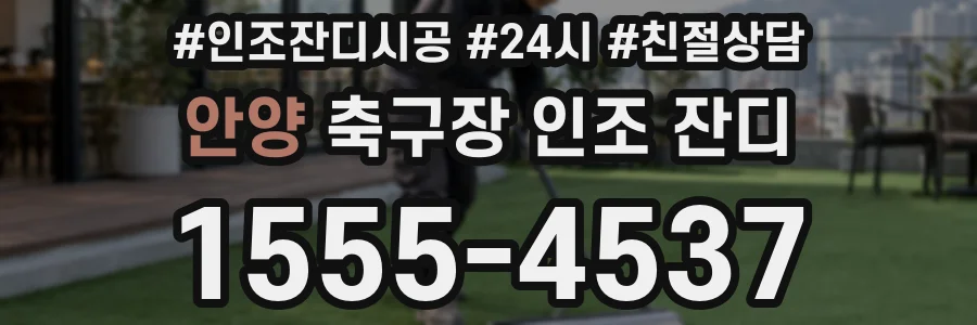 안양 축구장 인조 잔디