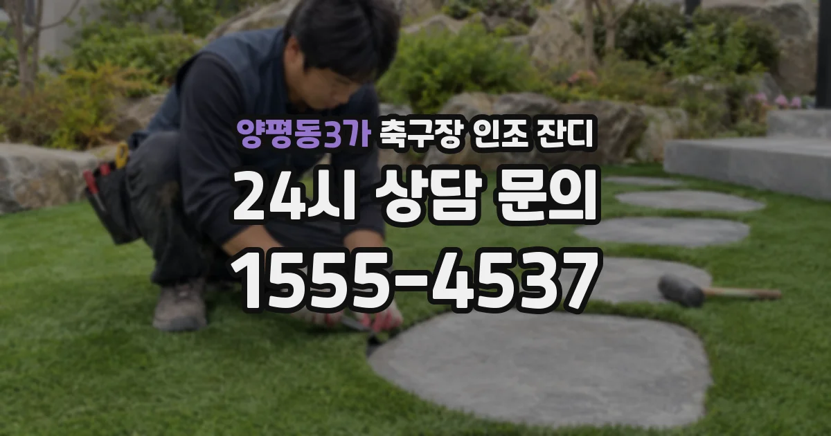 양평동3가 축구장 인조 잔디