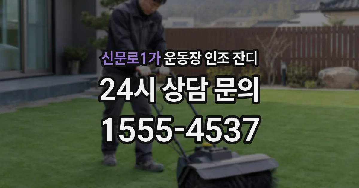 신문로1가 운동장 인조 잔디