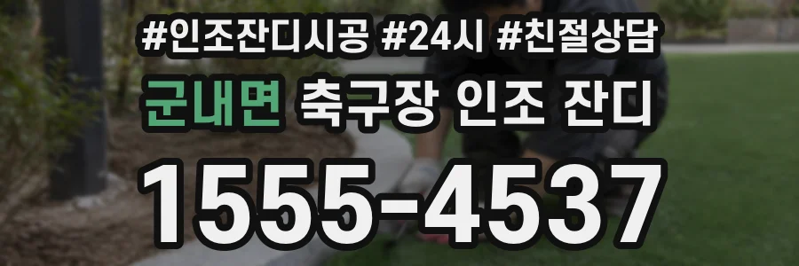 군내면 축구장 인조 잔디