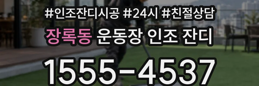 장록동 운동장 인조 잔디