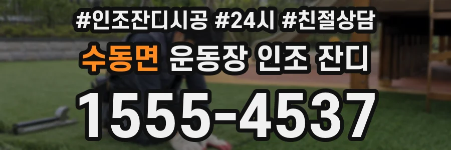 수동면 운동장 인조 잔디
