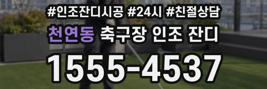천연동 축구장 인조 잔디