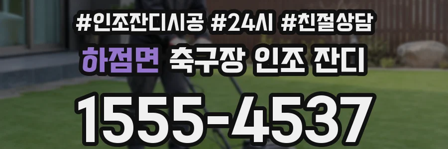 하점면 축구장 인조 잔디