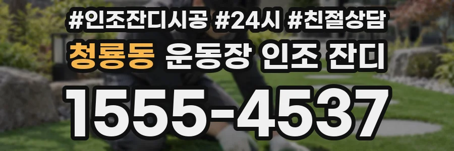 청룡동 운동장 인조 잔디