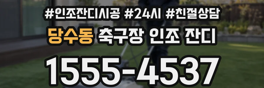 당수동 축구장 인조 잔디