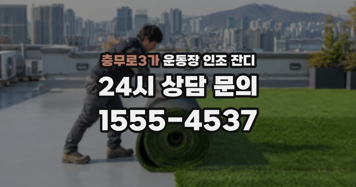 충무로3가 운동장 인조 잔디