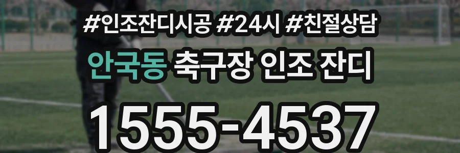 안국동 축구장 인조 잔디