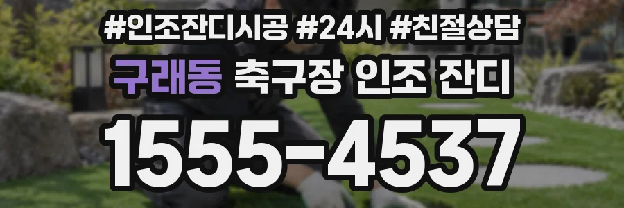 구래동 축구장 인조 잔디