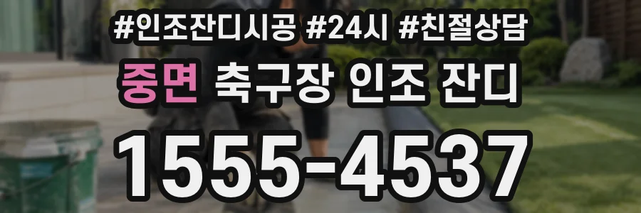 중면 축구장 인조 잔디