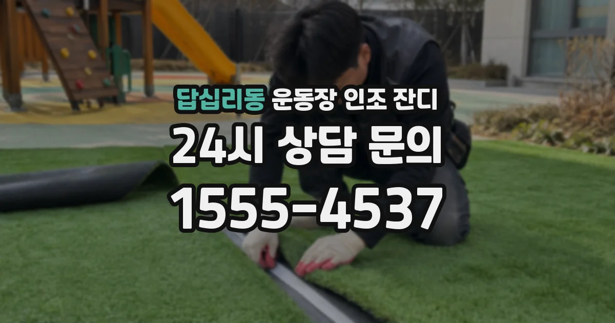 답십리동 운동장 인조 잔디