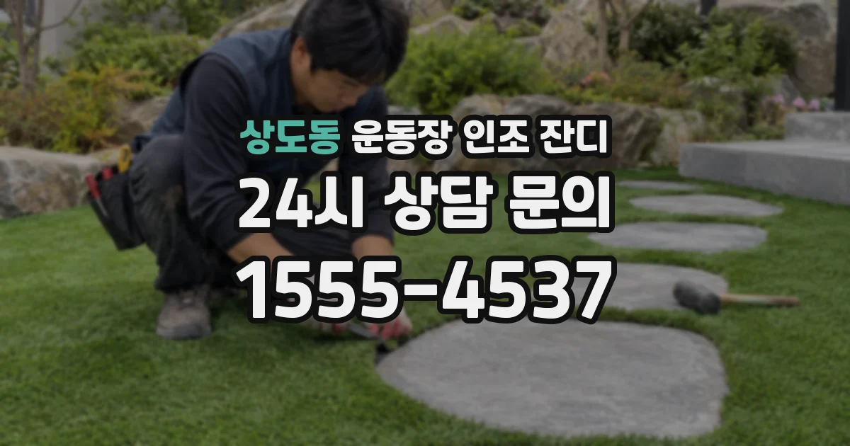 상도동 운동장 인조 잔디