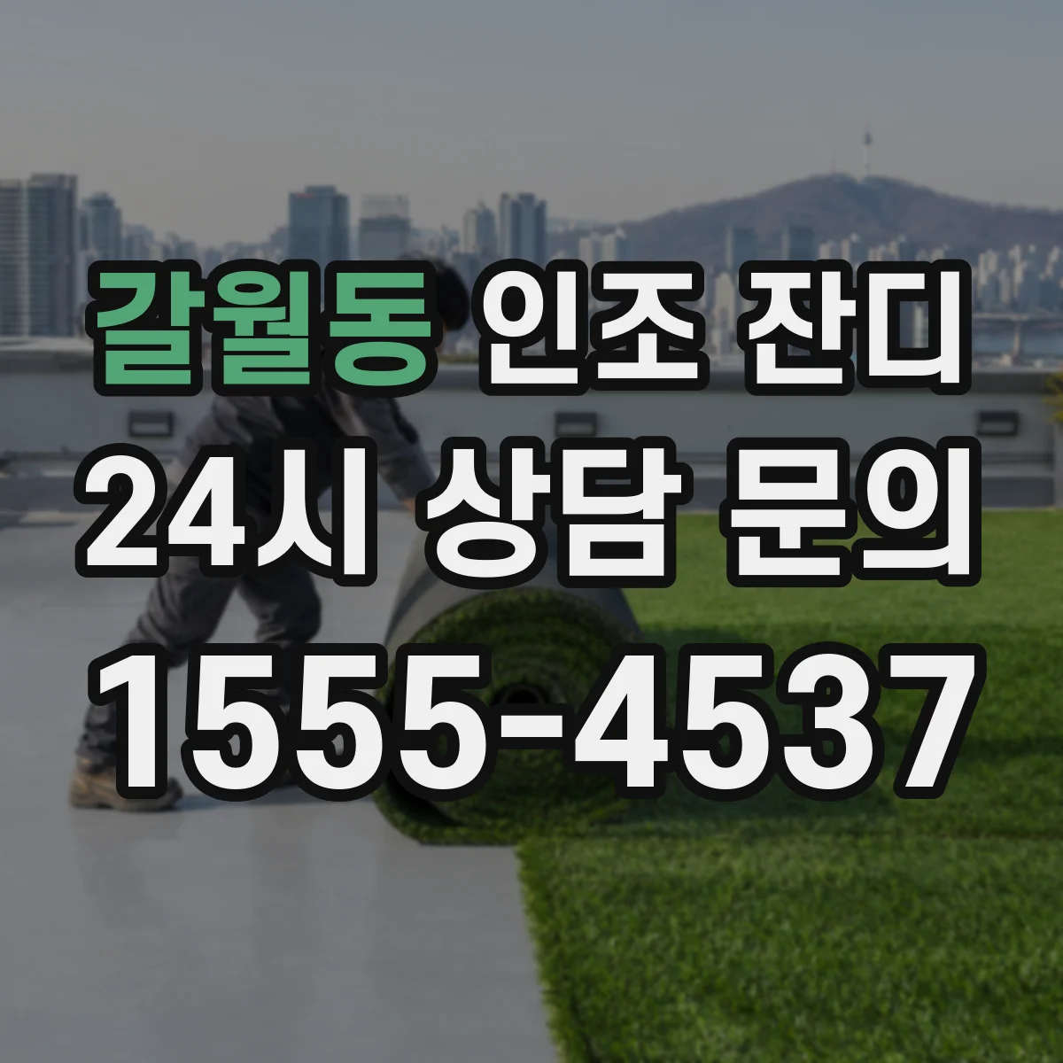 갈월동 인조 잔디