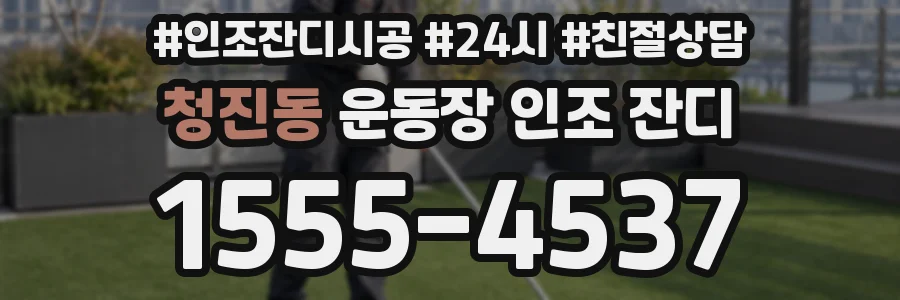 청진동 운동장 인조 잔디