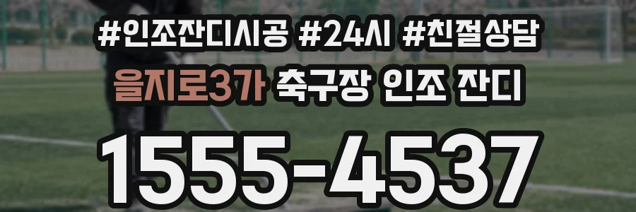 을지로3가 축구장 인조 잔디