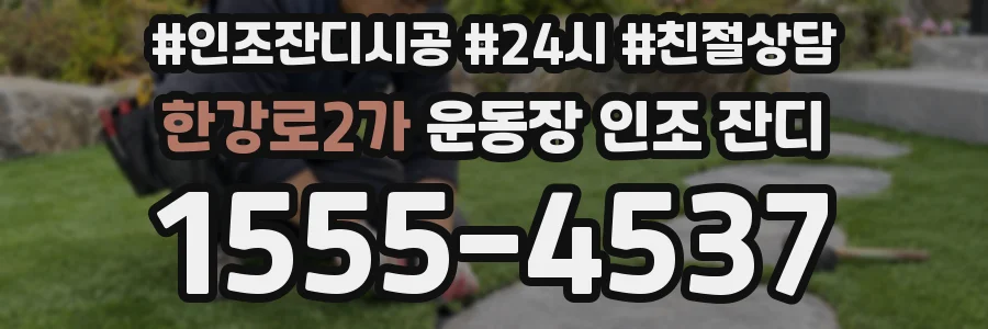 한강로2가 운동장 인조 잔디