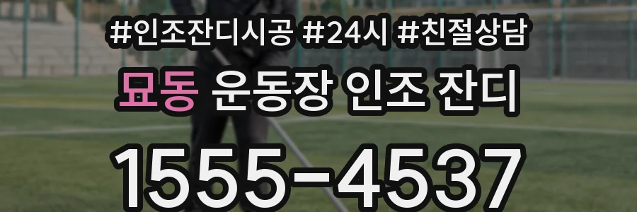 묘동 운동장 인조 잔디