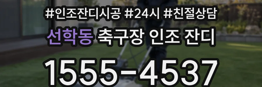 선학동 축구장 인조 잔디