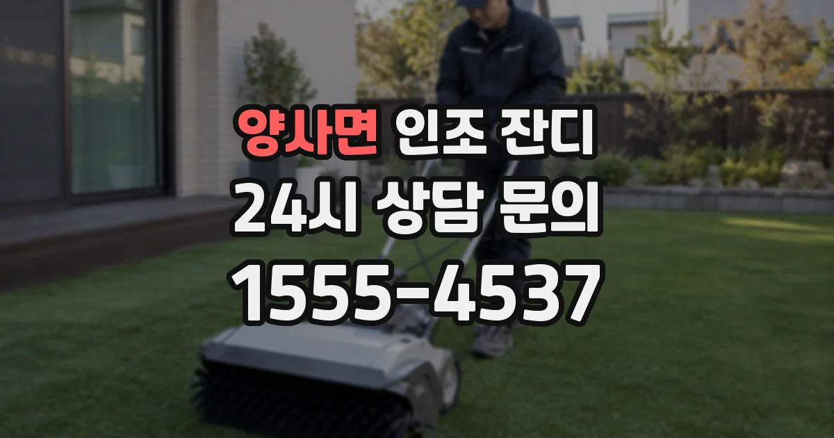 양사면 인조 잔디