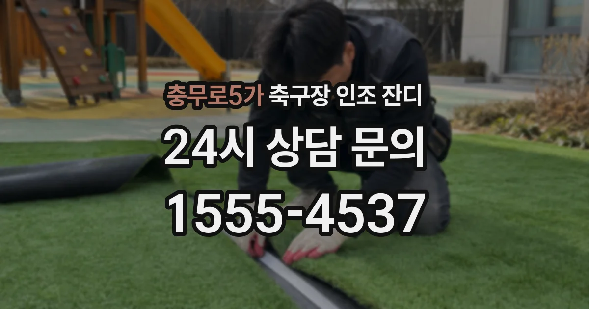 충무로5가 축구장 인조 잔디
