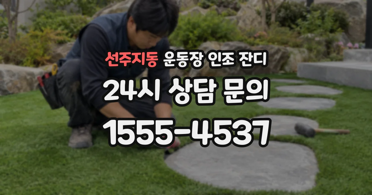 선주지동 운동장 인조 잔디