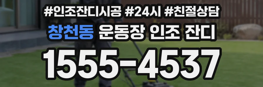 창천동 운동장 인조 잔디