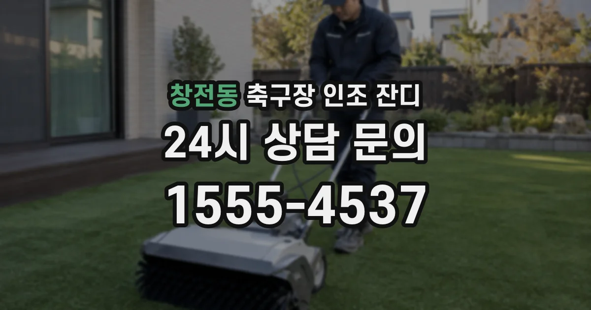 창전동 축구장 인조 잔디